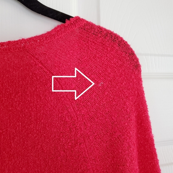 NEW Abound Watermelon Pink Plunging V-neck Sweater - Picture 5 of 5